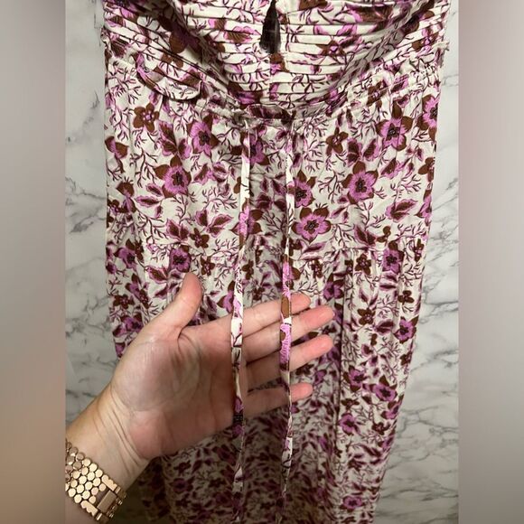 Jason Wu Ivory A-Line Dress with Pink & Brown Floral Pattern - Picture 2 of 7